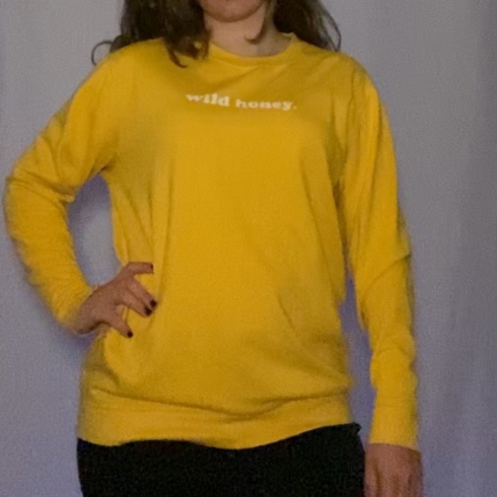 Indy Brand Yellow “wild honey.” Sweater Size L